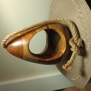 Smith&Hawkins Bird Feeder.Teak Wood Size 8 1/2 in. Tall.